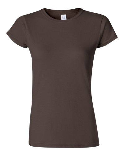 Gildan - Junior Fit Softstyle T-Shirt - 64000L-Dark Chocolate