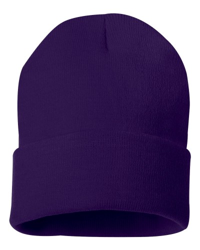 12 inch Cuff style Beanie-Union Purple