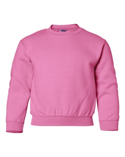 Gildan - Heavy Blend Youth Crewneck Sweatshirt - 18000B-Safety Pink