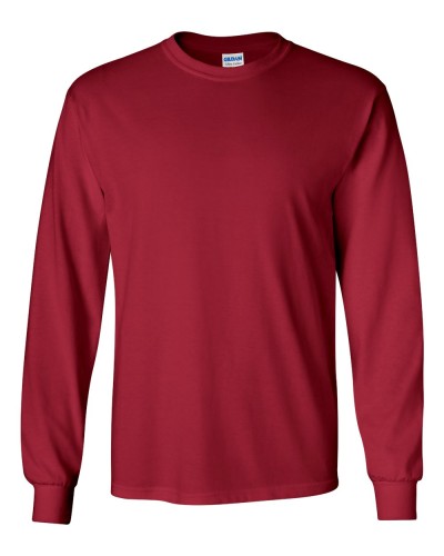 Gildan - Ultra Cotton Long Sleeve T-Shirt - 2400-Cardinal