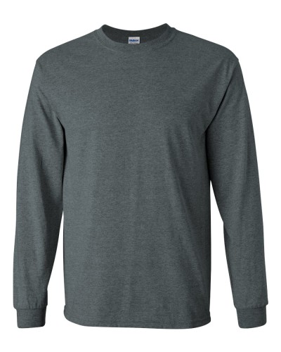 Gildan - Ultra Cotton Long Sleeve T-Shirt - 2400-Dark Heather