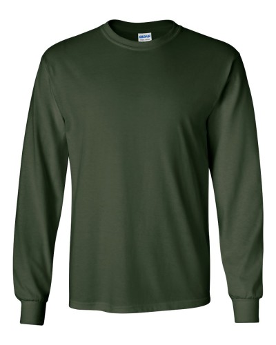 Gildan - Ultra Cotton Long Sleeve T-Shirt - 2400-Forest Green