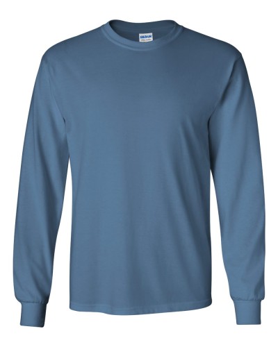 Gildan - Ultra Cotton Long Sleeve T-Shirt - 2400-Indigo Blue