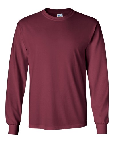 Gildan - Heavy Cotton Long Sleeve T-Shirt - 5400-Maroon