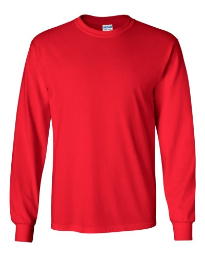 Gildan - Ultra Cotton Long Sleeve T-Shirt - 2400-Red