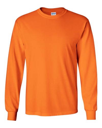 Gildan - Ultra Cotton Long Sleeve T-Shirt - 2400-Safety Orange