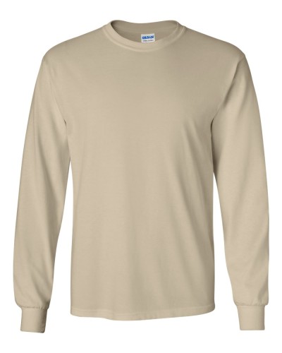 Gildan - Ultra Cotton Long Sleeve T-Shirt - 2400-Sand