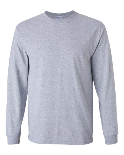 Gildan - Ultra Cotton Long Sleeve T-Shirt - 2400-Sports Grey