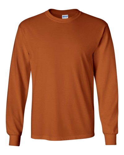 Gildan - Ultra Cotton Long Sleeve T-Shirt - 2400-Texas Orange