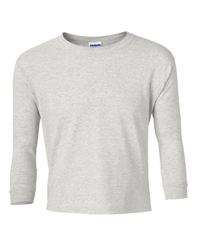 Gildan - Ultra Cotton Youth Long Sleeve T-Shirt - 2400B-Ash