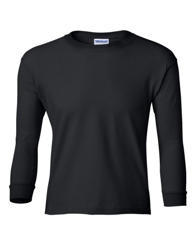 Gildan - Ultra Cotton Youth Long Sleeve T-Shirt - 2400B-Black