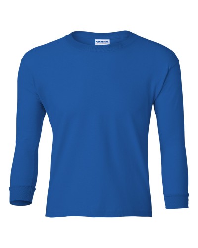 Gildan - Ultra Cotton Youth Long Sleeve T-Shirt - 2400B-Royal
