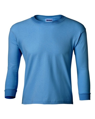 Gildan - Ultra Cotton Youth Long Sleeve T-Shirt - 2400B-Sapphire