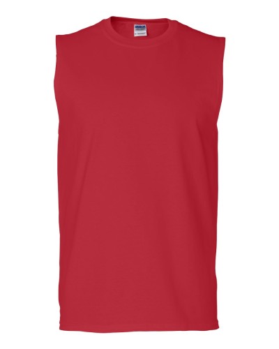 Gildan - Ultra Cotton Sleeveless T-Shirt - 2700-Red