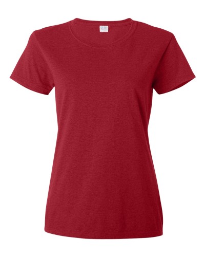 Gildan - Missy Fit Heavy Cotton Short Sleeve T-Shirt - 5000L-Antique Cherry Red