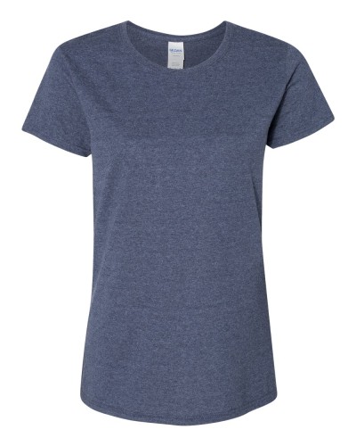 Gildan - Missy Fit Heavy Cotton Short Sleeve T-Shirt - 5000L-Heather Navy
