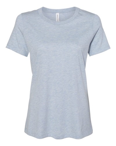 Bella/Canvas Women’s Relaxed Jersey Short Sleeve Tee - 6400-Heather Prism Blue