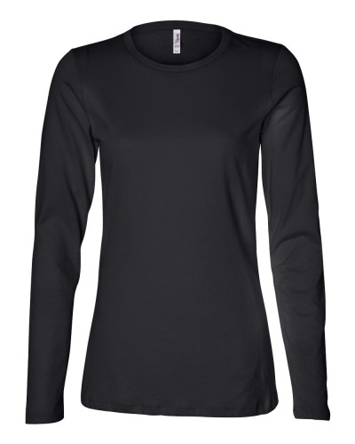 Bella - Missy Long Sleeve Crew Neck T-Shirt - 6450-black