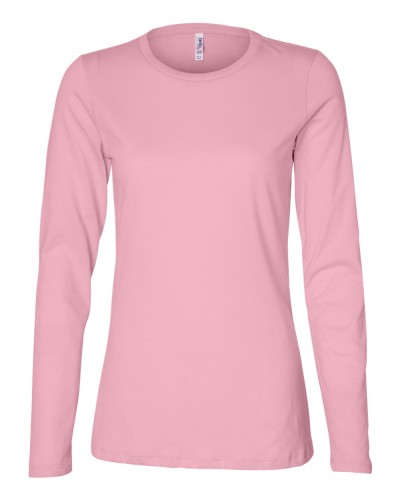 Bella - Missy Long Sleeve Crew Neck T-Shirt - 6450 - Pink