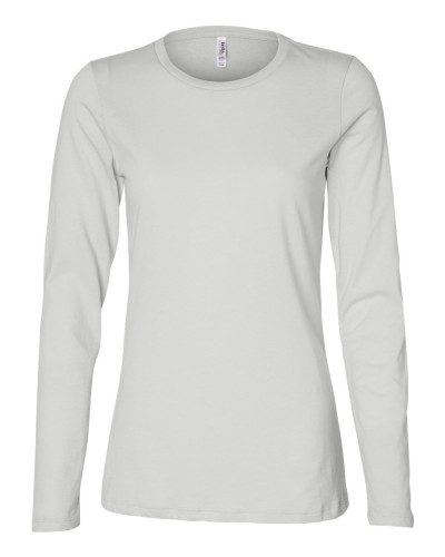 Bella - Missy Long Sleeve Crew Neck T-Shirt - 6450-white