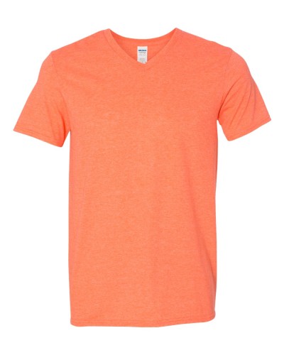 Gildan - Softstyle V-Neck T-Shirt - 64V00-Heather Orange