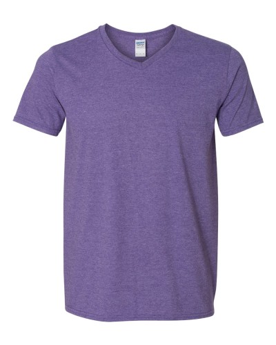 Gildan - Softstyle V-Neck T-Shirt - 64V00-Heather Purple