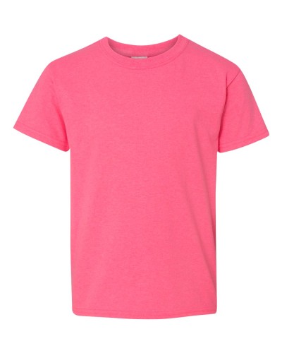 Gildan - Heavy Cotton Youth T-Shirt - 5000B-Safety Pink